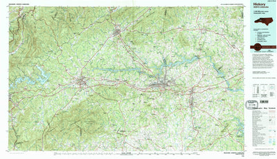 United States Geological Survey Hickory, NC (1986, 100000-Scale) digital map