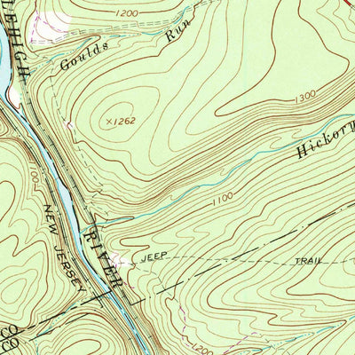 United States Geological Survey Hickory Run, PA (1966, 24000-Scale) digital map