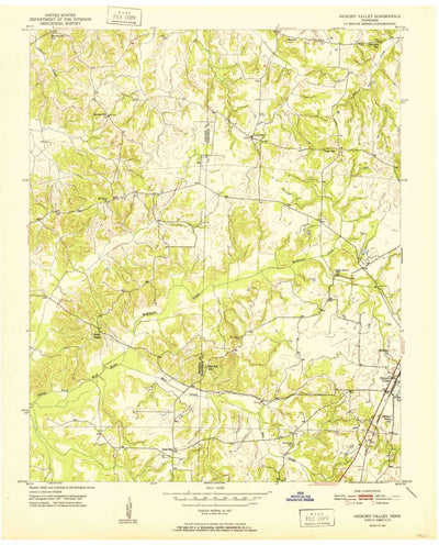 United States Geological Survey Hickory Valley, TN (1951, 24000-Scale) digital map