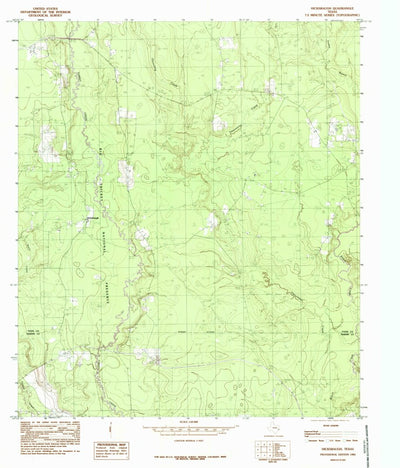 United States Geological Survey Hicksbaugh, TX (1984, 24000-Scale) digital map