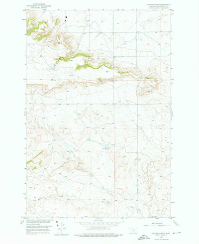 United States Geological Survey Hickson Ranch, MT (1956, 24000-Scale) digital map