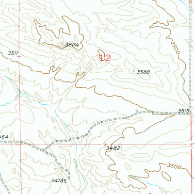 United States Geological Survey Hickson Ranch, MT (1956, 24000-Scale) digital map