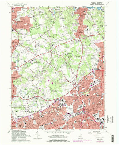United States Geological Survey Hicksville, NY (1967, 24000-Scale) digital map