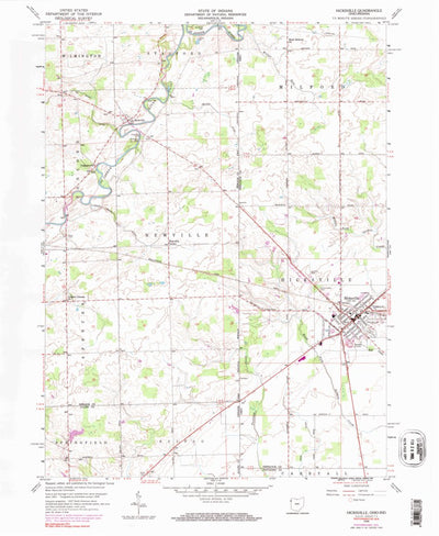 United States Geological Survey Hicksville, OH-IN (1958, 24000-Scale) digital map
