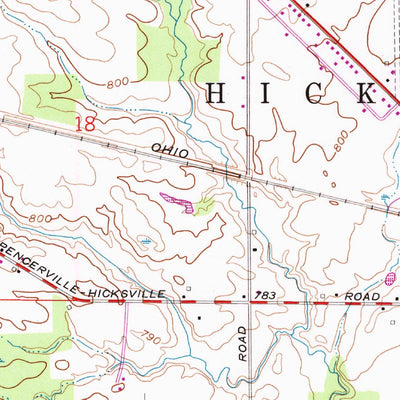 United States Geological Survey Hicksville, OH-IN (1958, 24000-Scale) digital map