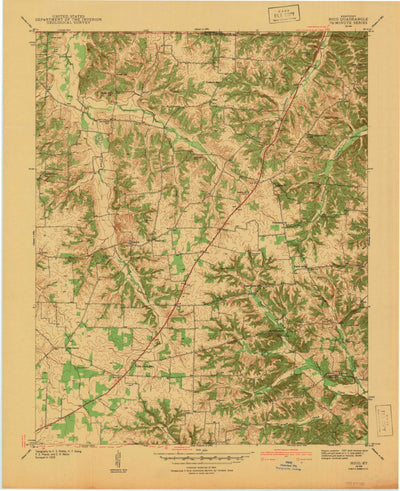 United States Geological Survey Hico, KY (1942, 24000-Scale) digital map