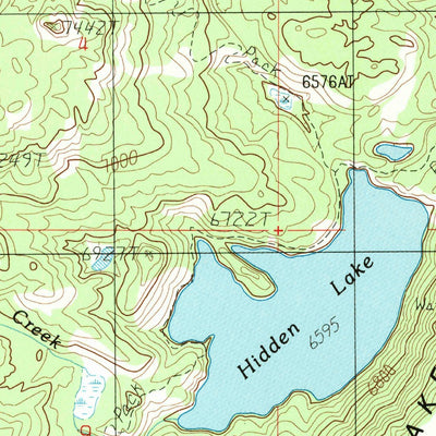 United States Geological Survey Hidden Lake Bench, MT-ID (1988, 24000-Scale) digital map