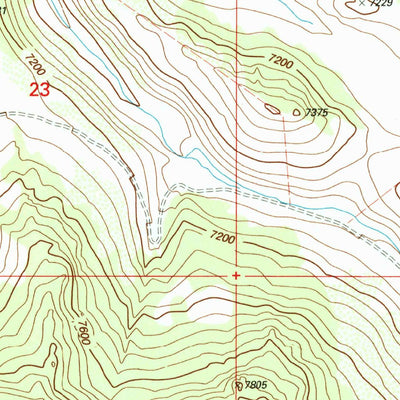 United States Geological Survey Hidden Lake Bench, MT-ID (1997, 24000-Scale) digital map