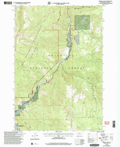 United States Geological Survey Hidden Lakes, MT (2000, 24000-Scale) digital map