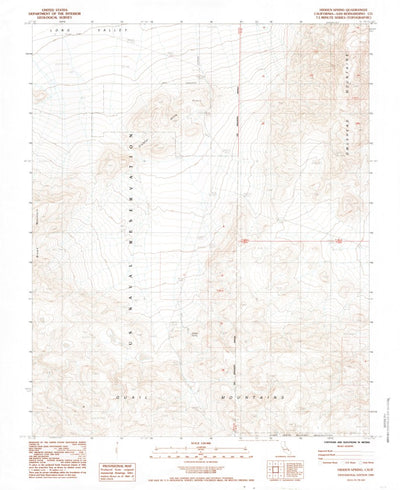 United States Geological Survey Hidden Spring, CA (1984, 24000-Scale) digital map