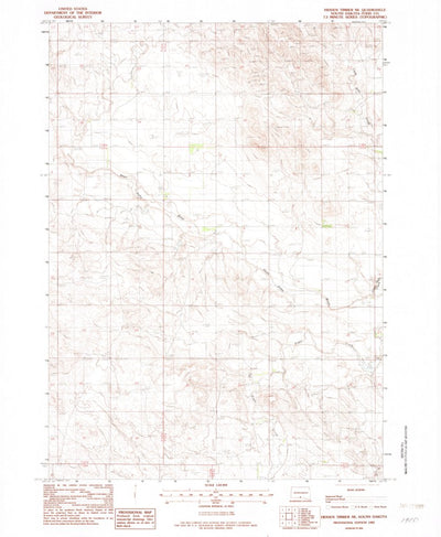 United States Geological Survey Hidden Timber NE, SD (1982, 24000-Scale) digital map