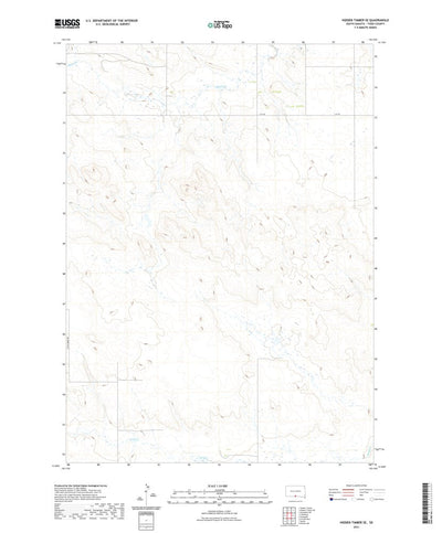 United States Geological Survey Hidden Timber SE, SD (2021, 24000-Scale) digital map