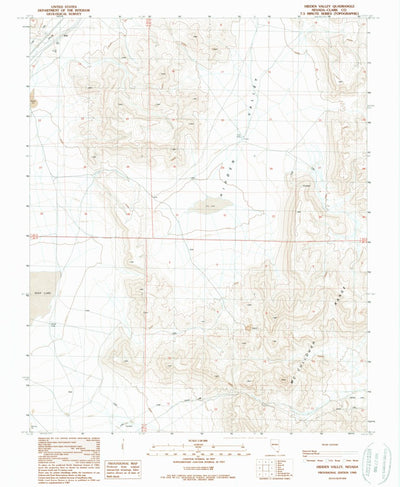 United States Geological Survey Hidden Valley, NV (1989, 24000-Scale) digital map