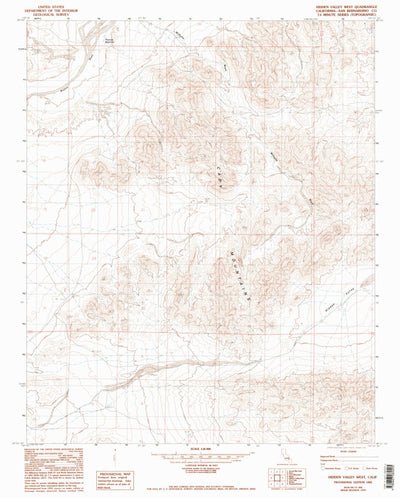 United States Geological Survey Hidden Valley West, CA (1982, 24000-Scale) digital map