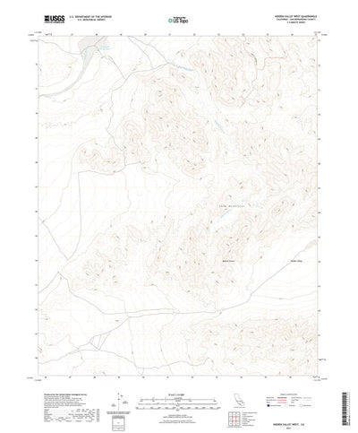 United States Geological Survey Hidden Valley West, CA (2021, 24000-Scale) digital map