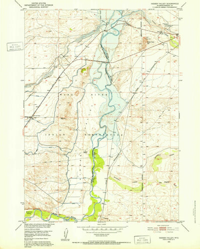 United States Geological Survey Hidden Valley, WY (1951, 24000-Scale) digital map