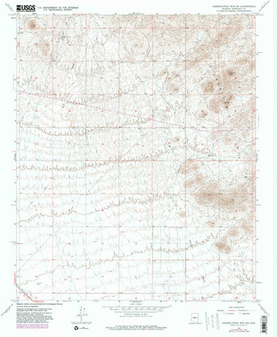 United States Geological Survey Hieroglyphic Mountains SW, AZ (1965, 24000-Scale) digital map