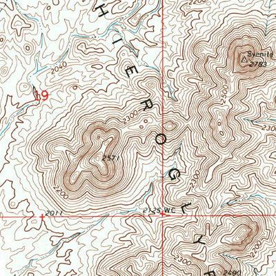 United States Geological Survey Hieroglyphic Mountains SW, AZ (1965, 24000-Scale) digital map
