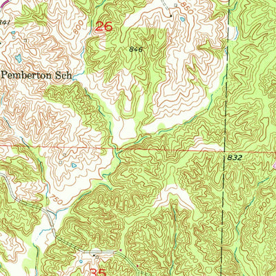 United States Geological Survey Higbee, MO (1953, 24000-Scale) digital map