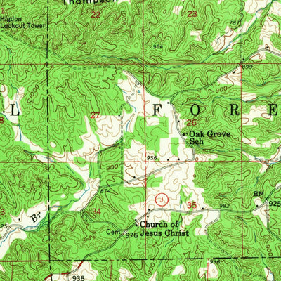 United States Geological Survey Higdon, MO (1959, 62500-Scale) digital map