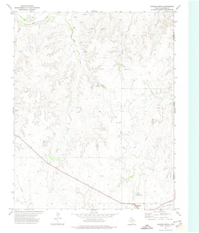 United States Geological Survey Higgins North, TX-OK (1972, 24000-Scale) digital map