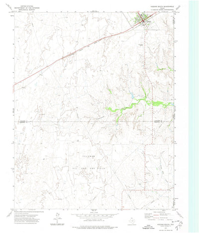 United States Geological Survey Higgins South, TX-OK (1972, 24000-Scale) digital map