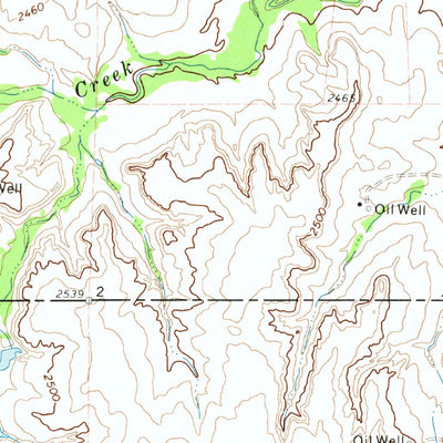 United States Geological Survey Higgins South, TX-OK (1972, 24000-Scale) digital map