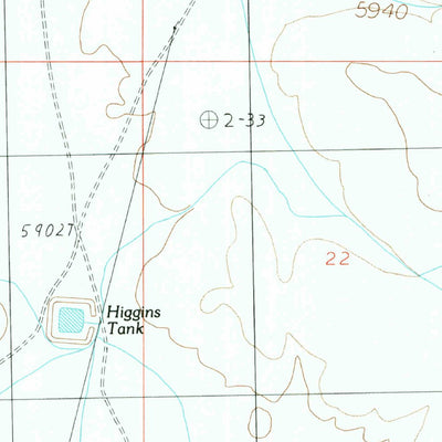 United States Geological Survey Higgins Tank, AZ (1988, 24000-Scale) digital map