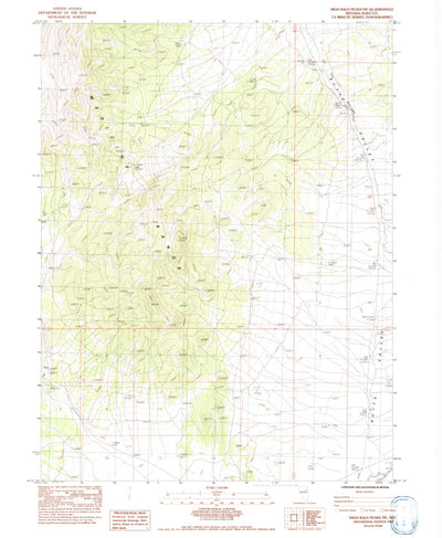 United States Geological Survey High Bald Peaks NE, NV (1984, 24000-Scale) digital map