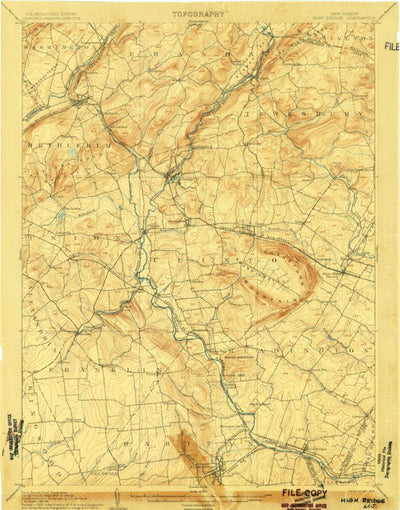 United States Geological Survey High Bridge, NJ (1905, 62500-Scale) digital map
