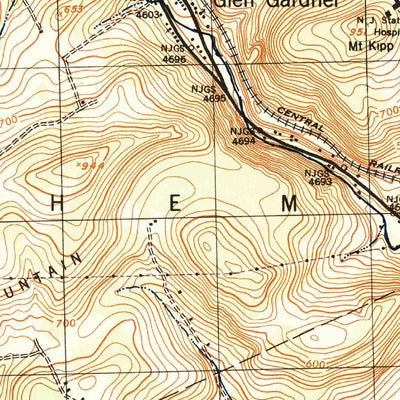 United States Geological Survey High Bridge, NJ (1943, 31680-Scale) digital map