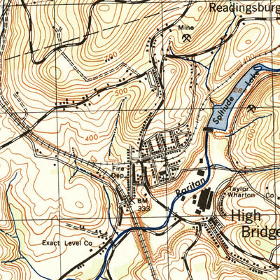 United States Geological Survey High Bridge, NJ (1943, 31680-Scale) digital map