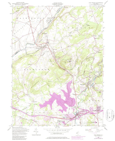 United States Geological Survey High Bridge, NJ (1954, 24000-Scale) digital map