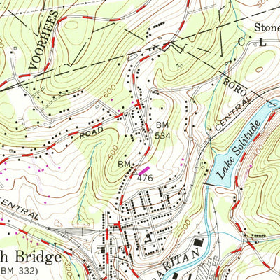 United States Geological Survey High Bridge, NJ (1954, 24000-Scale) digital map