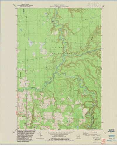 United States Geological Survey High Bridge, WI (1984, 24000-Scale) digital map