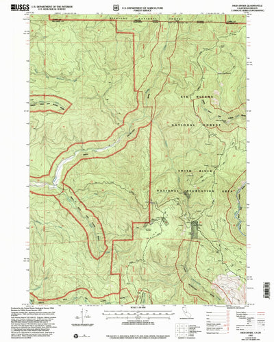 United States Geological Survey High Divide, CA-OR (1997, 24000-Scale) digital map