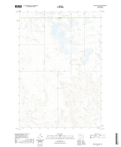 United States Geological Survey High Elk Hill NW, SD (2021, 24000-Scale) digital map