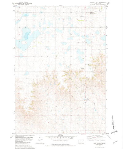 United States Geological Survey High Elk Hill, SD (1981, 24000-Scale) digital map