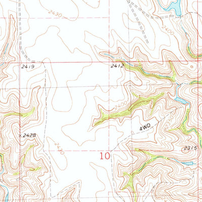 United States Geological Survey High Elk Hill, SD (1981, 24000-Scale) digital map