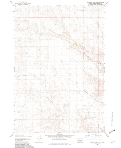United States Geological Survey High Elk Hill SE, SD (1981, 24000-Scale) digital map