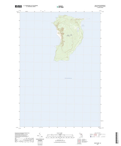 United States Geological Survey High Island, MI (2023, 24000-Scale) digital map