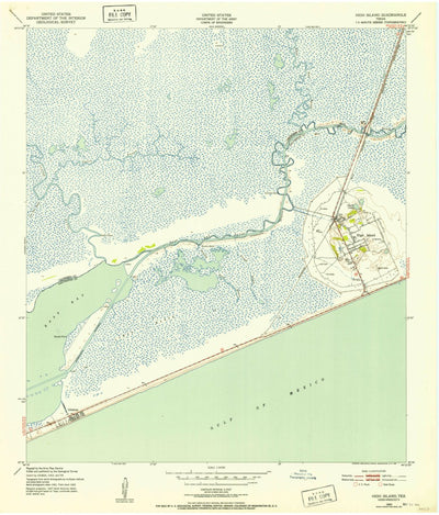 United States Geological Survey High Island, TX (1943, 24000-Scale) digital map