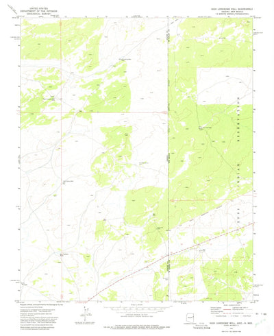 United States Geological Survey High Lonesome Well, AZ-NM (1971, 24000-Scale) digital map