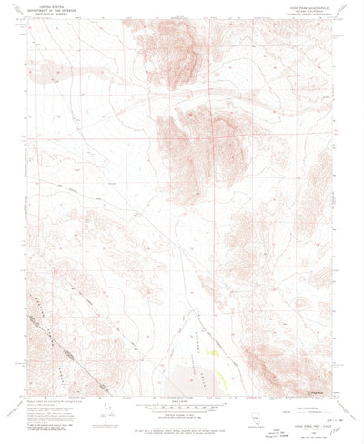 United States Geological Survey High Peak, NV-CA (1968, 24000-Scale) digital map