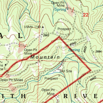 United States Geological Survey High Plateau Mountain, CA-OR (1997, 24000-Scale) digital map
