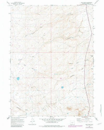 United States Geological Survey High Point, WY (1966, 24000-Scale) digital map