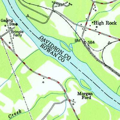 United States Geological Survey High Rock, NC (1949, 24000-Scale) digital map