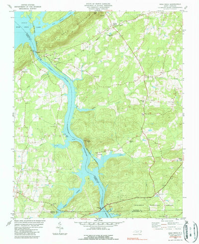 United States Geological Survey High Rock, NC (1980, 24000-Scale) digital map