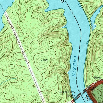 United States Geological Survey High Rock, NC (1994, 24000-Scale) digital map