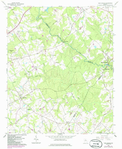 United States Geological Survey High Shoals, GA (1964, 24000-Scale) digital map
